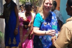 Chennai, visiting widows in the Slum
