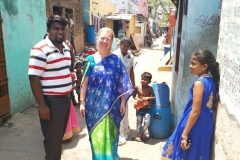 Chennai, visiting widows in the Slum