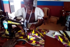 Sewing work in the training center in Akure