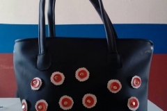 Leather bag, made by the widows in Akure