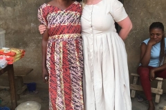 Visit a widow with 5 children, help with yam and other food