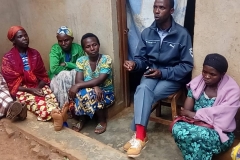 Training widows in the production of charcoal from biological waste