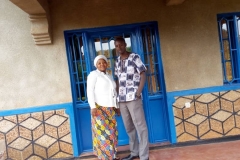 Leopold Kayobotsi with his wife