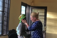 Meeting a group of widows in the western province of Rwanda