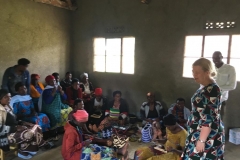 Meeting a group of widows in the western province of Rwanda
