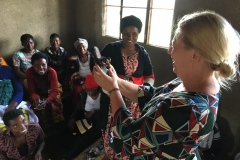 Meeting a group of widows in the western province of Rwanda