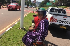 transportation in Kigali on a motorbike taxi