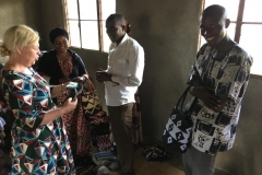 Meeting a group of widows in the western province of Rwanda