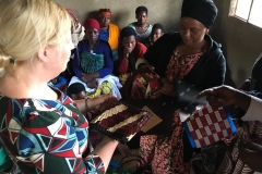 Meeting a group of widows in the western province of Rwanda