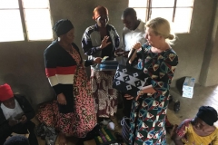 Meeting a group of widows in the western province of Rwanda