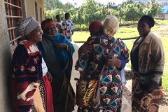 Meeting a group of widows in the western province of Rwanda